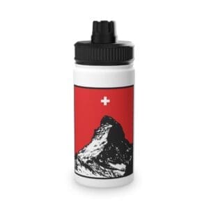 Water Bottle Matterhorn croix suisse