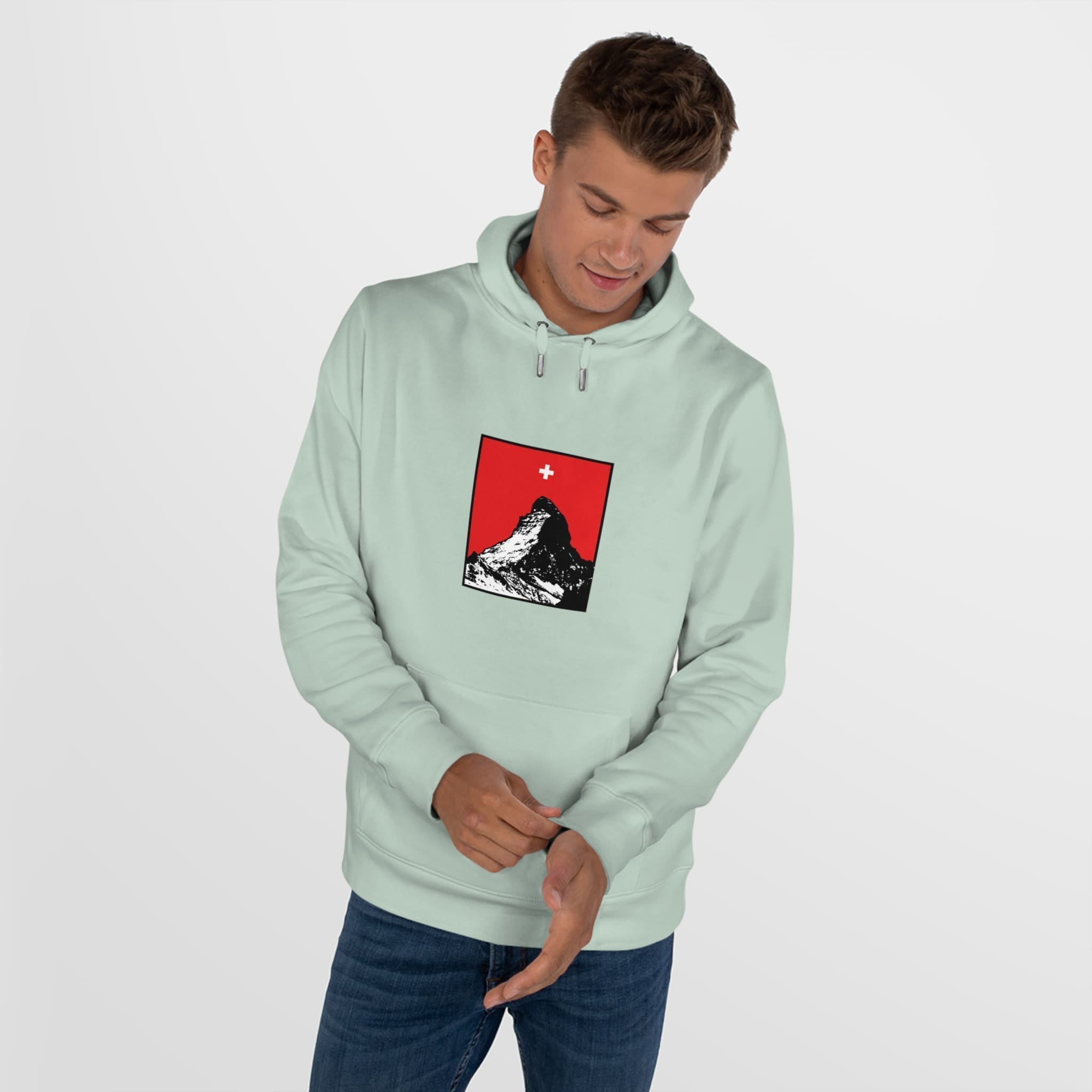 Sweat à capuche Matterhorn croix suisse – Image 20
