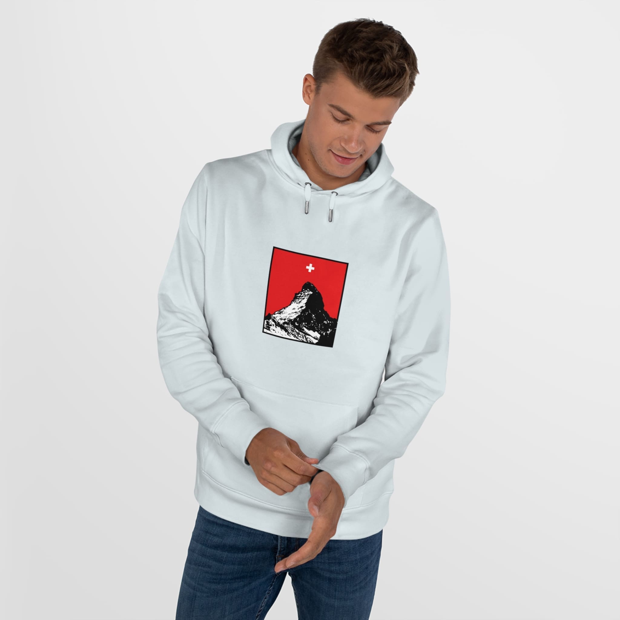 Sweat à capuche Matterhorn croix suisse – Image 24