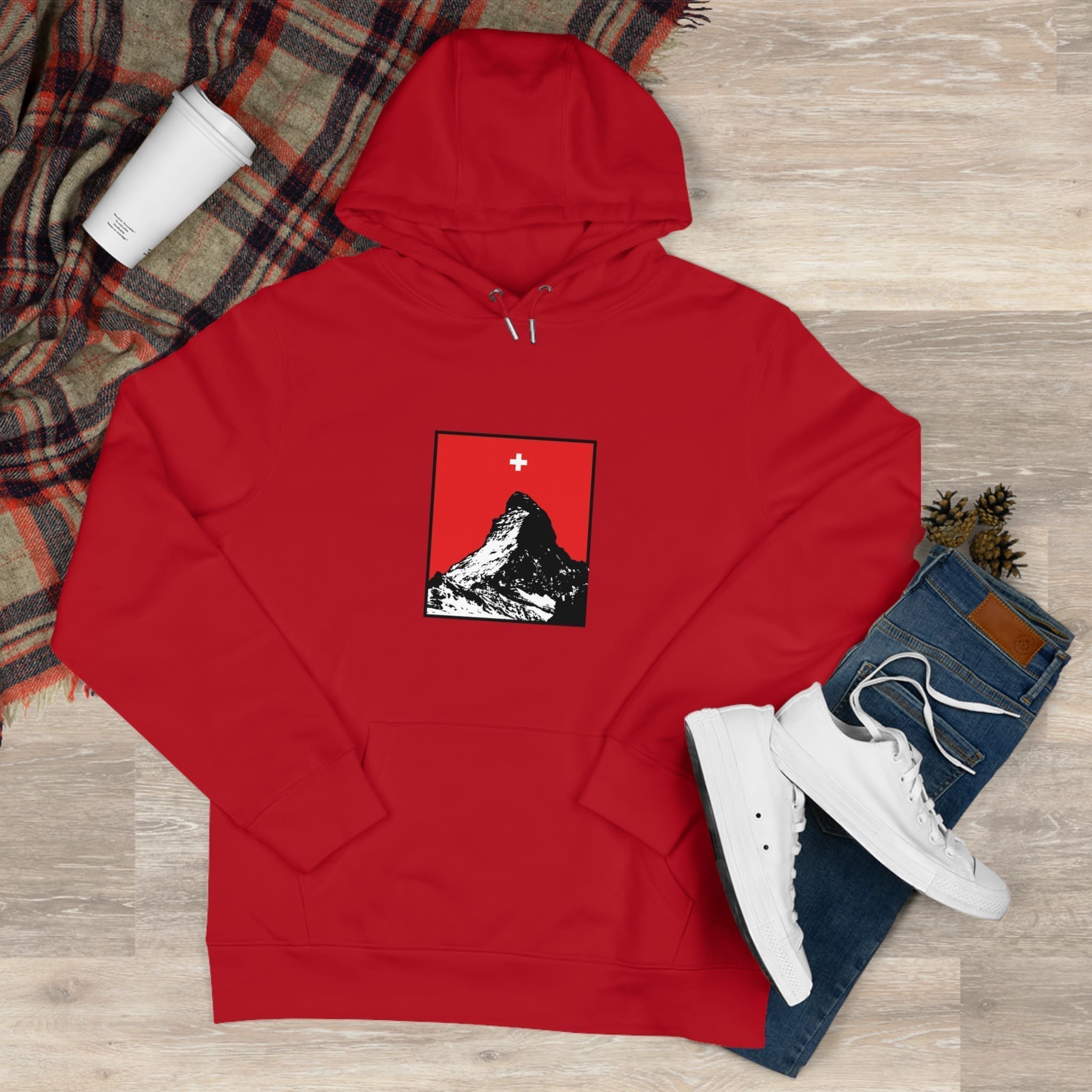 Sweat à capuche Matterhorn croix suisse – Image 31